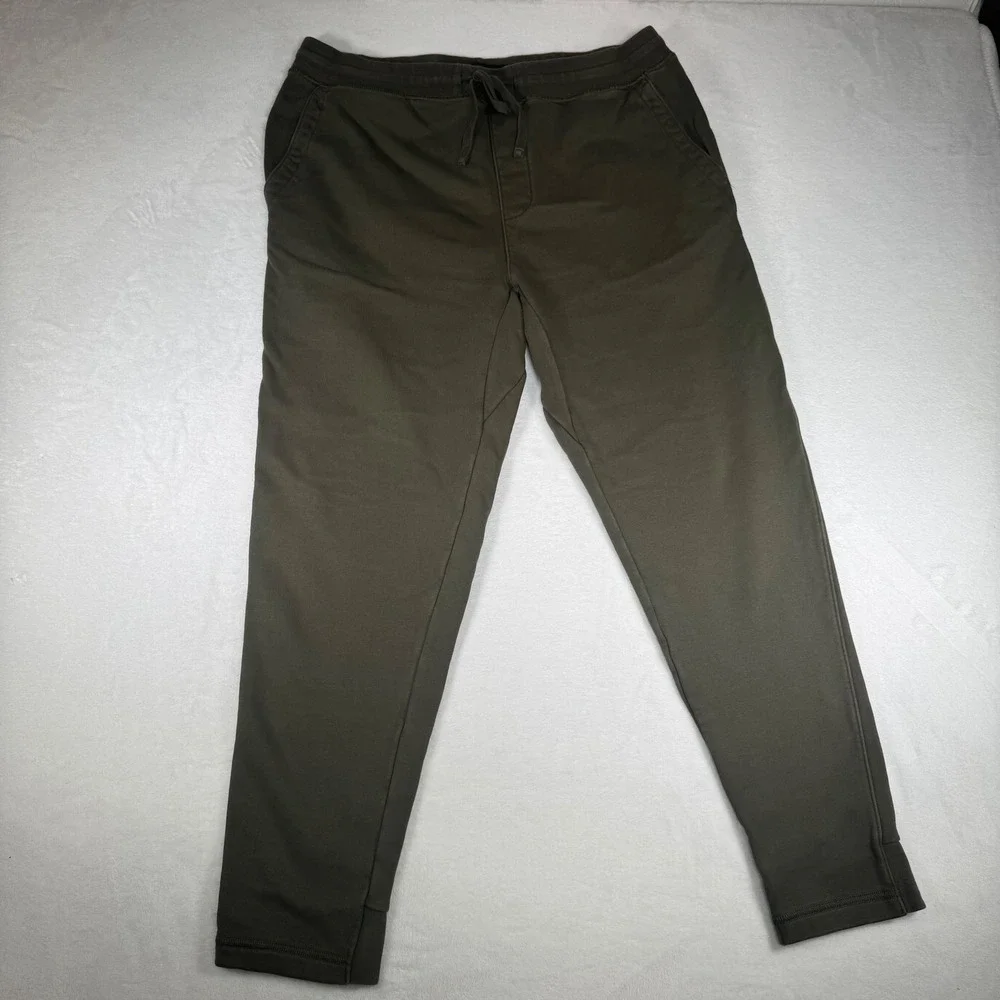 Banana Republic Men's Olive Green‎ Jogger Sweatpants Size L Drawstring Pockets